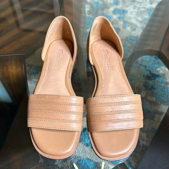 NEW! Madewell Brindle d'Orsay Flat  in tan color size 5 - Picture 1 of 14